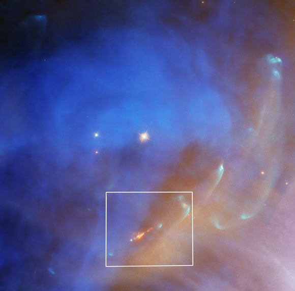 Hubble, NGC 1977'de Parlak Önyıldız Jet'i Yakaladı