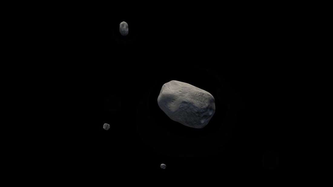 Keşfedilen İlk Dörtlü Asteroit Sistemi