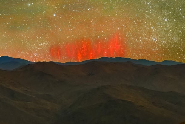 Şili'nin Üzerinde, Gökyüzünde Nadiren Görülen 'Kırmızı Sprite'lar Görüldü