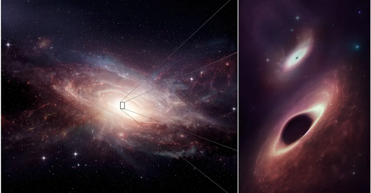 Yakındaki Galakside Yan Yana Beslenen Süper Kütleli Kara Delikler Görüntülendi