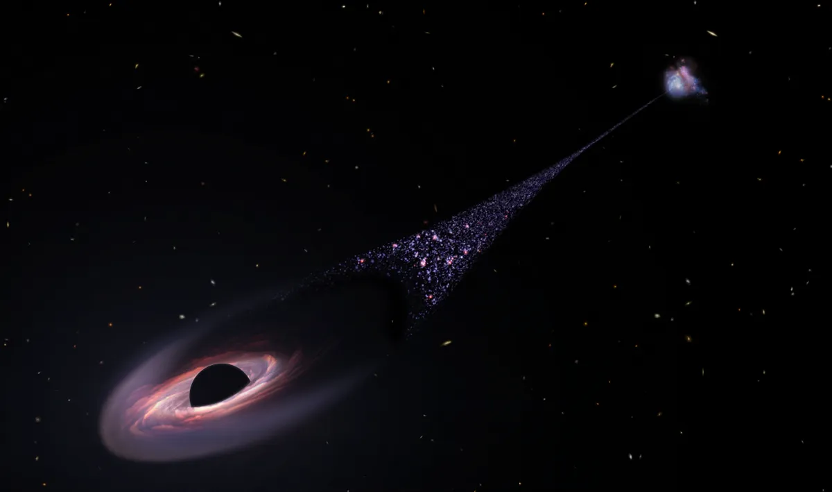 Hubble, Kaçak Şüpheli Bir Kara Deliği ve Takip Eden Yıldızları Tespit Etti