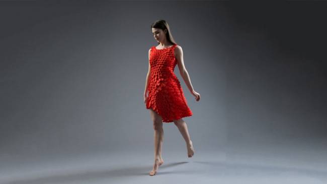 Kişiye özel tasarlanan 3D baskı elbise