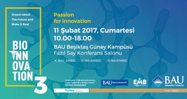Bioinnovation 3 Konferansı, 11 Şubat'ta Bahçeşehir Üniversitesi'nde!