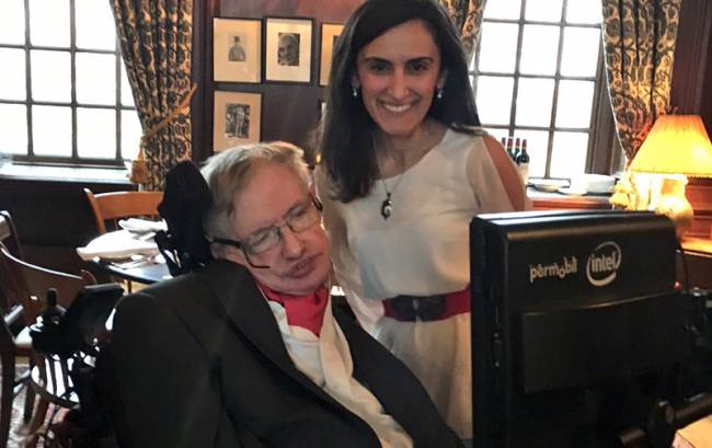 Canan Dağdeviren, Stephen Hawking'i Harvard'da misafir etti